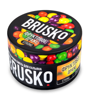 Бестабачная смесь для кальяна - Brusko - STRONG - ФРУКТОВОЕ ДРАЖЕ ( с ароматом Кисло-сладкие конфеты ) - 250 г