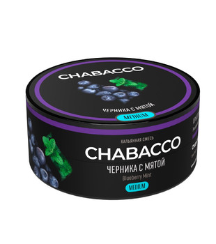 Бестабачная смесь для кальяна - Chabacco - Medium - Blueberry Mint (с ароматом Черника с Мятой ) - 25 г