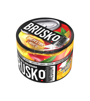 Бестабачная смесь для кальяна - Brusko - Энергетик с Манго ( с ароматом энергетик с манго ) - 50 г
