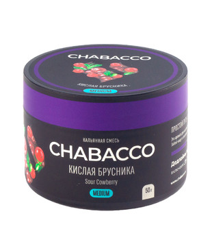 Бестабачная смесь для кальяна - Chabacco Medium - Sour Cowberry ( с ароматом кислая брусника ) - 50 г
