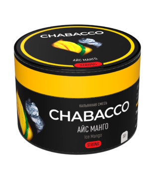 Бестабачная смесь для кальяна - Chabacco Strong - Ice Mango ( с ароматом ледяное манго ) - 50 г