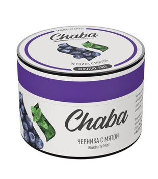 Бестабачная смесь для кальяна - Chaba - Blueberry Mint ( с ароматом черника с мятой ) - 50 г