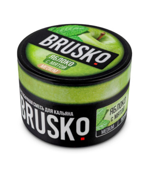 Бестабачная смесь для кальяна - Brusko - Яблоко с Мятой ( с ароматом яблоко с мятой ) - 50 г