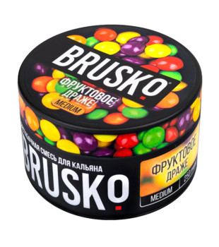 Бестабачная смесь для кальяна - Brusko - ФРУКТОВОЕ ДРАЖЕ ( с ароматом Кисло-сладкие конфеты ) - 250 г
