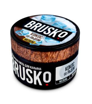 Бестабачная смесь для кальяна - Brusko - Кокос со Льдом ( с ароматом кокос со льдом ) - 50 г