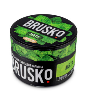 Бестабачная смесь для кальяна - Brusko - Мята ( с ароматом мята ) - 50 г