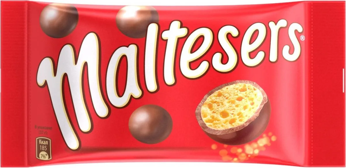 Драже MALTESERS - (хрустящие шарики, покрытые молочным шоколадом) - 37 г