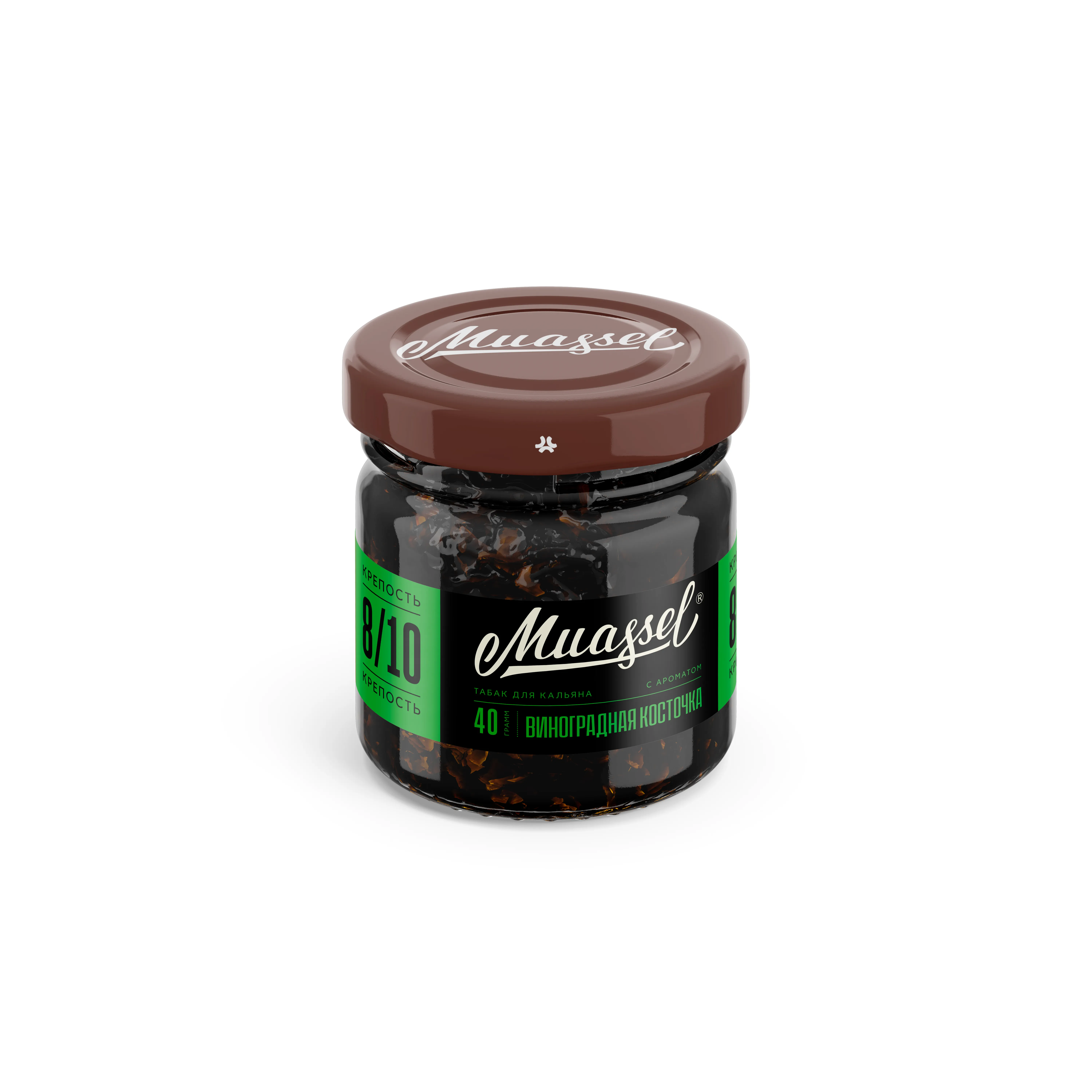 Табак для кальяна - Muassel extra strong 8/10 - Виноградная косточка ( с ароматом виноградная косточка ) - 40 г