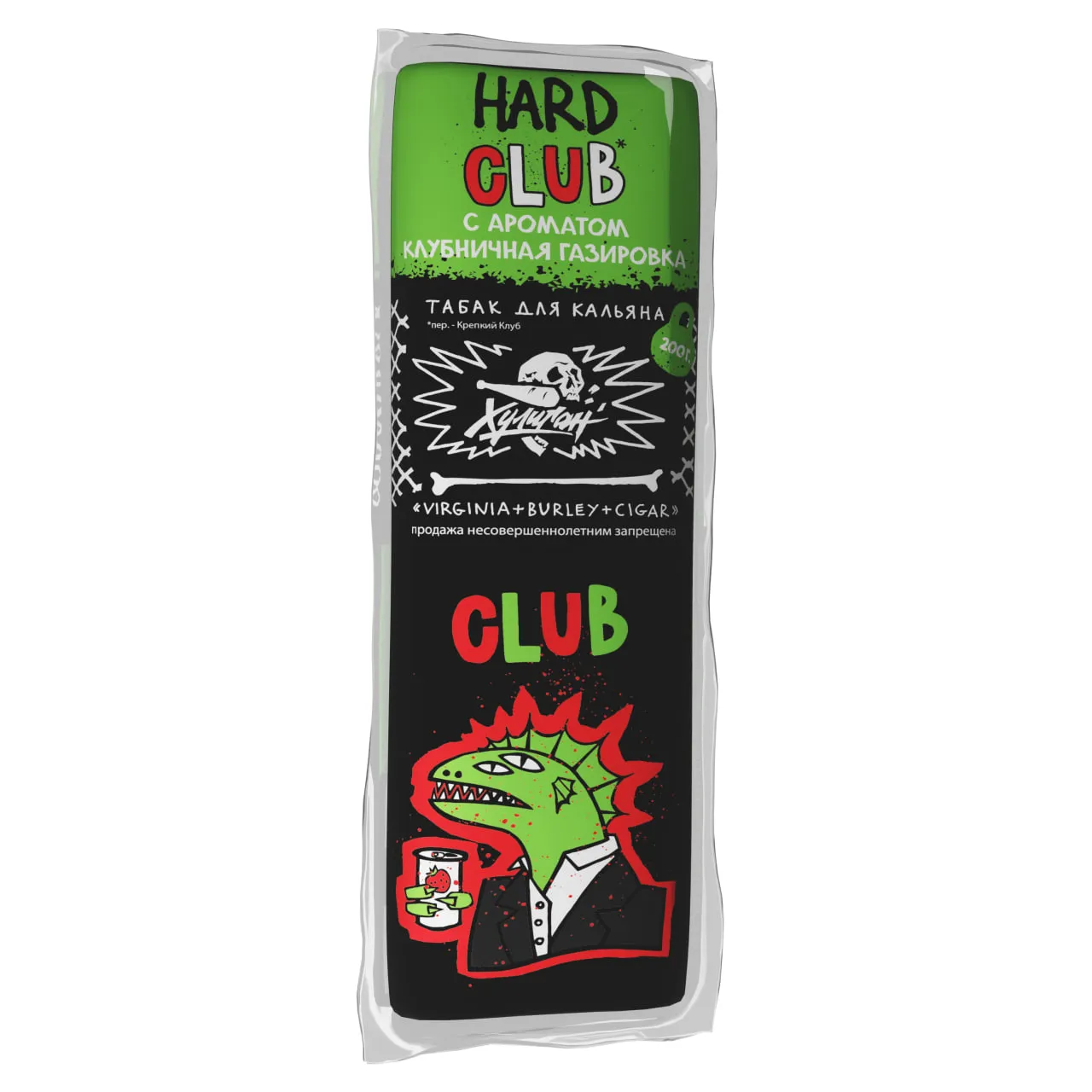 Табак для кальяна - Хулиган HARD - CLUB ( с ароматом клубничный дью ) - 200 г