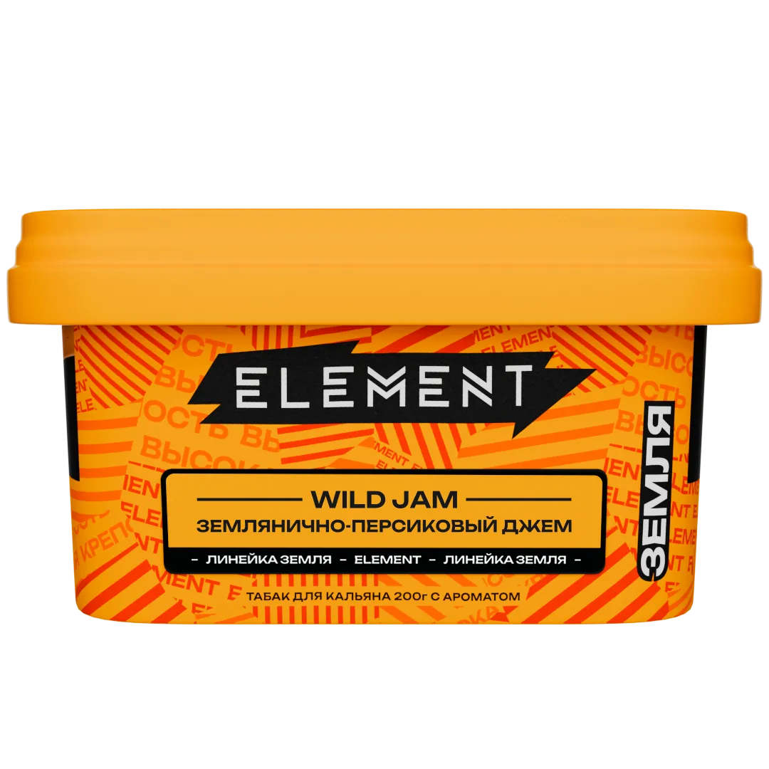 Табак для кальяна - Element - Earth - WILD JAM - ( с ароматом ЗЕМЛЯНИКА ПЕРСИК ДЖЭМ ) - 200 г