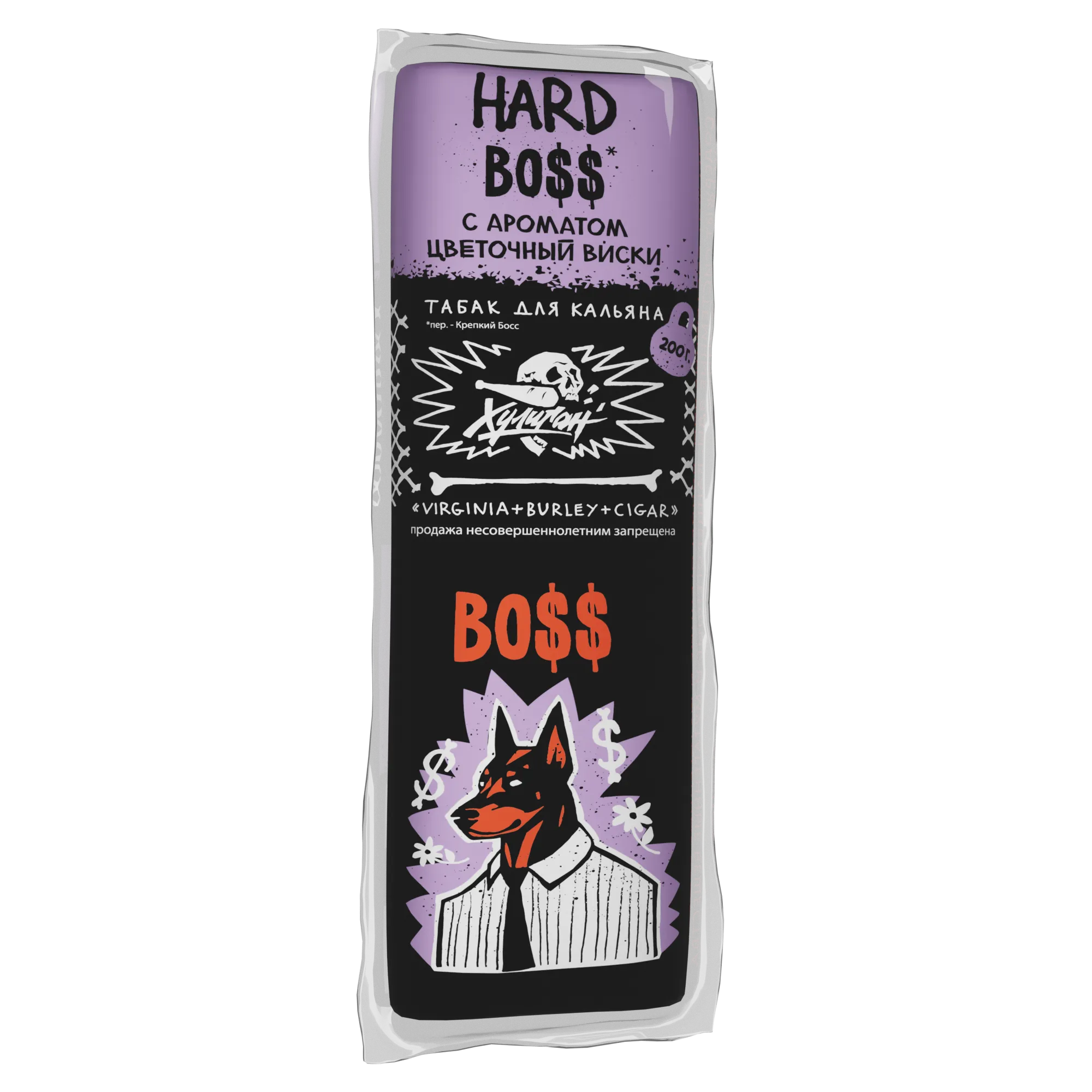 Табак для кальяна - Хулиган HARD - BOSS ( с ароматом цветочный виски ) - 200 г