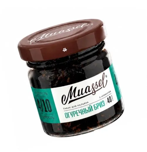 New - Табак для кальяна - Muassel medium 4/10 - Огуречный бриз ( с ароматом огуречный бриз ) - 40 г