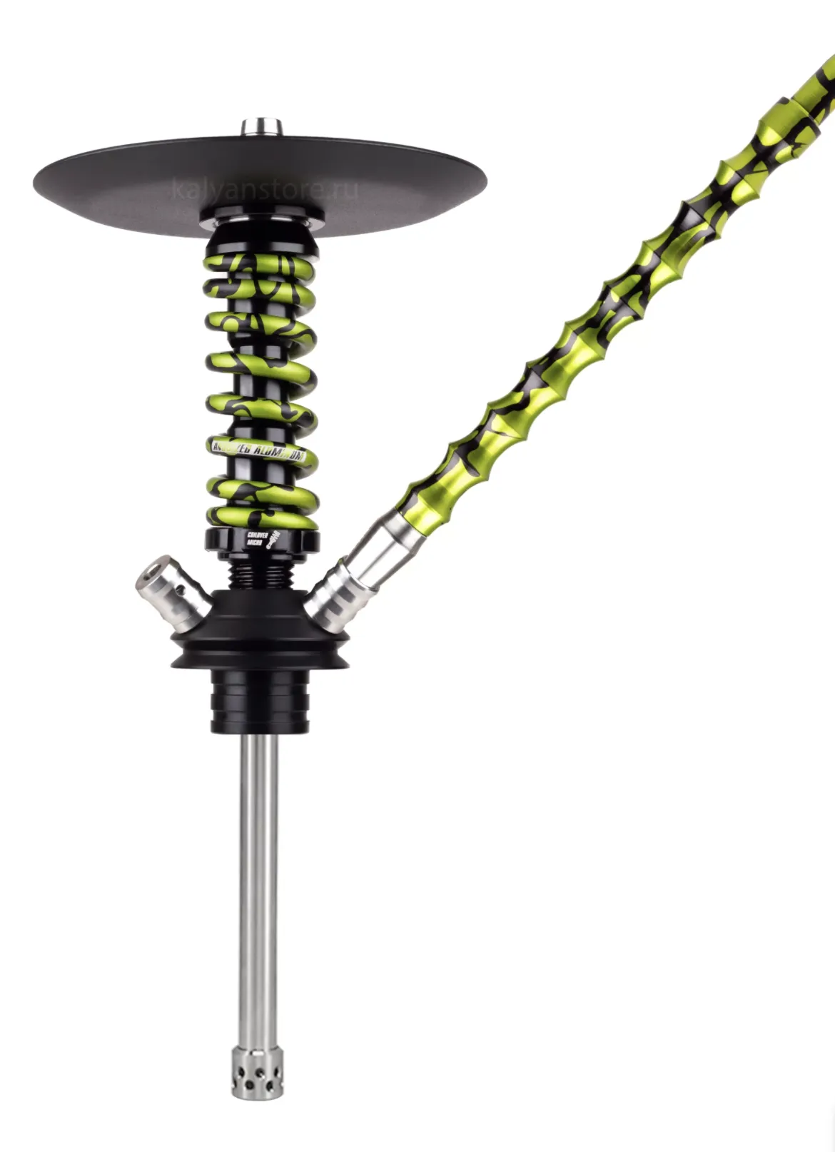 Кальян - Mamay - Coilovers Micro FULL ANOD - ( Черная шахта - Оливковый сплеш спираль )