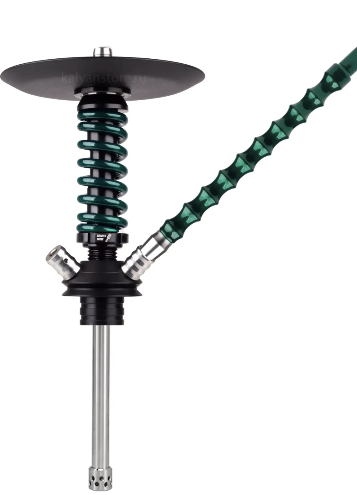 Кальян - Mamay - Coilovers Micro ANOD - ( Черная шахта - Зелёный лак спираль )