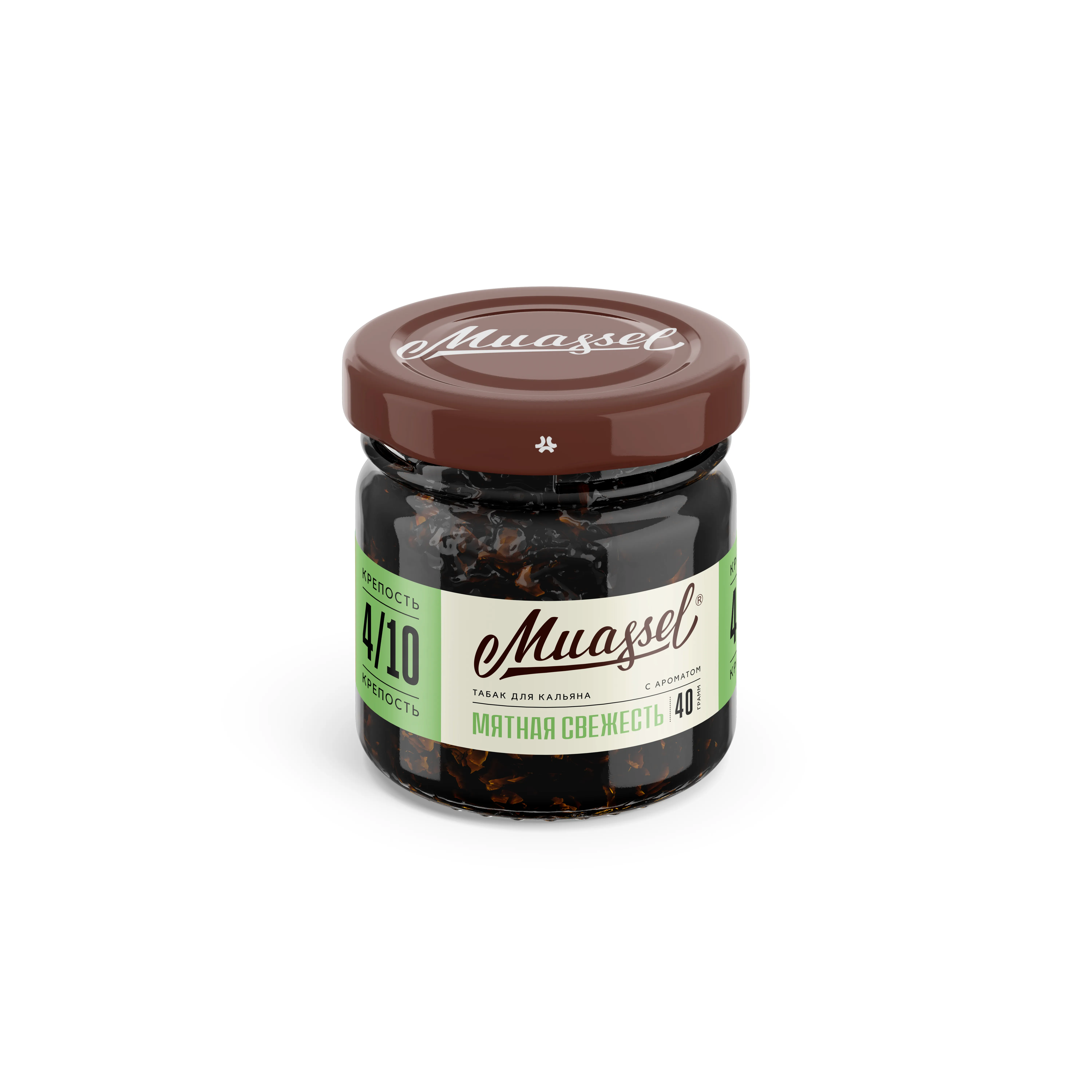 Табак для кальяна - Muassel medium 4/10 - Мятная свежесть ( с ароматом мята ) - 40 г