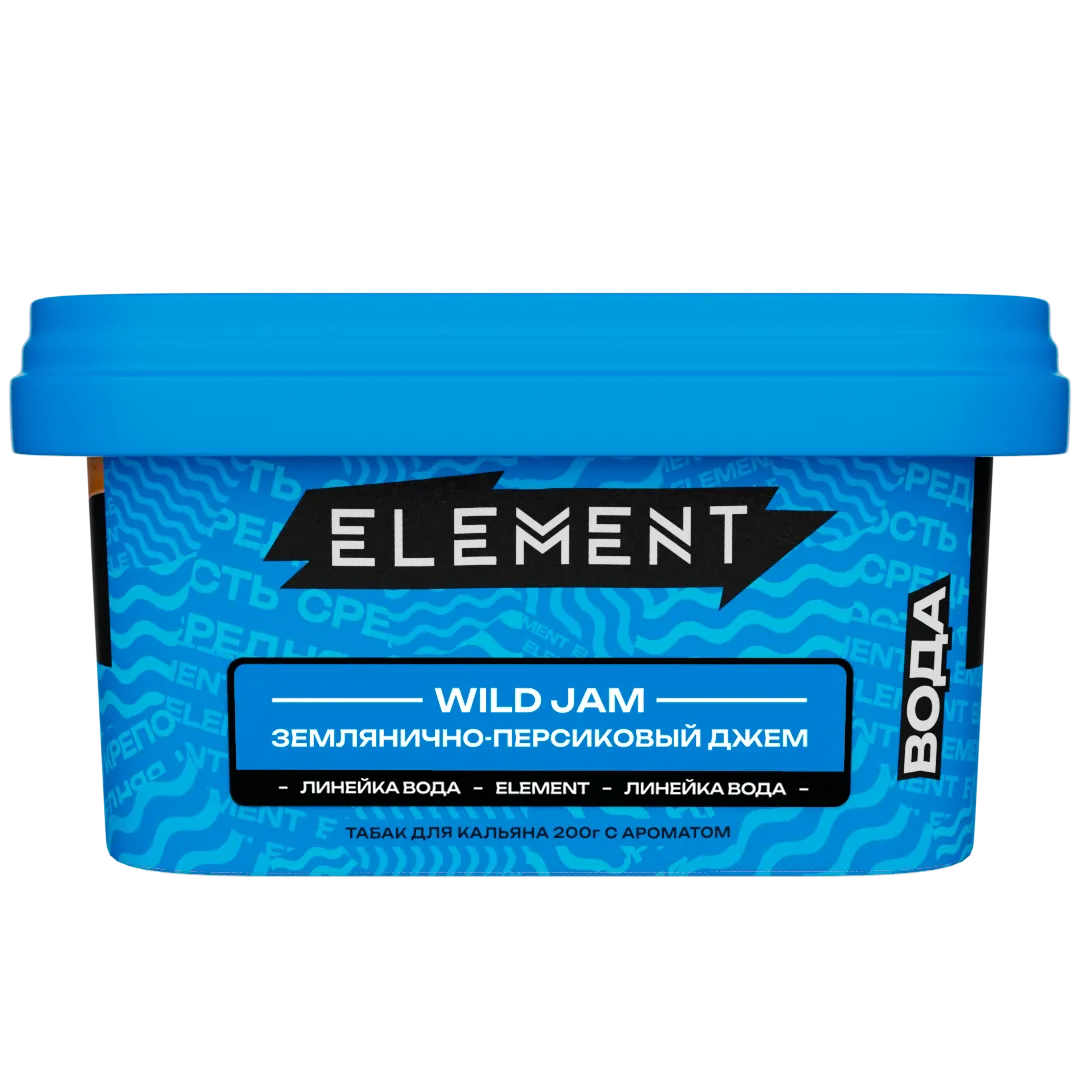 Табак для кальяна - Element - Water - WILD JAM - ( с ароматом ЗЕМЛЯНИКА ПЕРСИК ДЖЭМ ) - 200 г