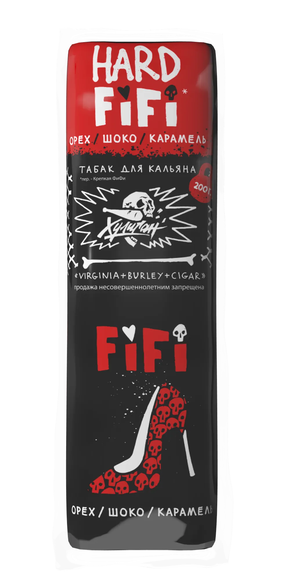 Табак для кальяна - Хулиган HARD - FIFI ( с ароматом шоколадно ореховая ириска ) - 200 г