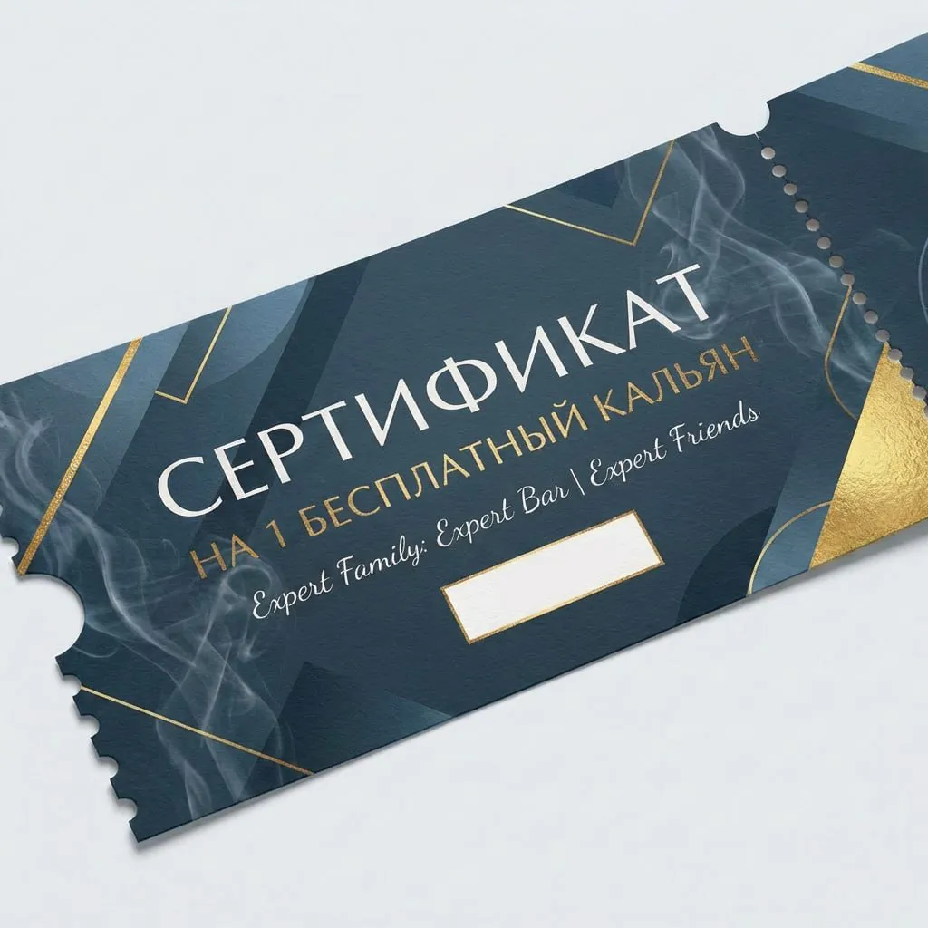 Сертификат в EXPERT FRIENDS / EXPERT BAR