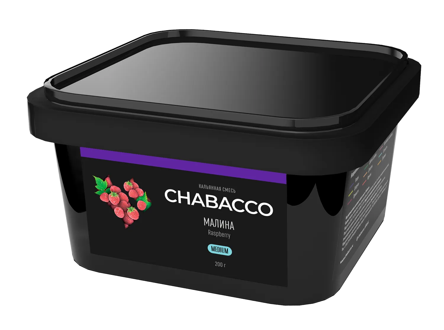 Бестабачная смесь для кальяна - Chabacco - Medium - RASPBERRY ( с ароматом малина ) - 200 г