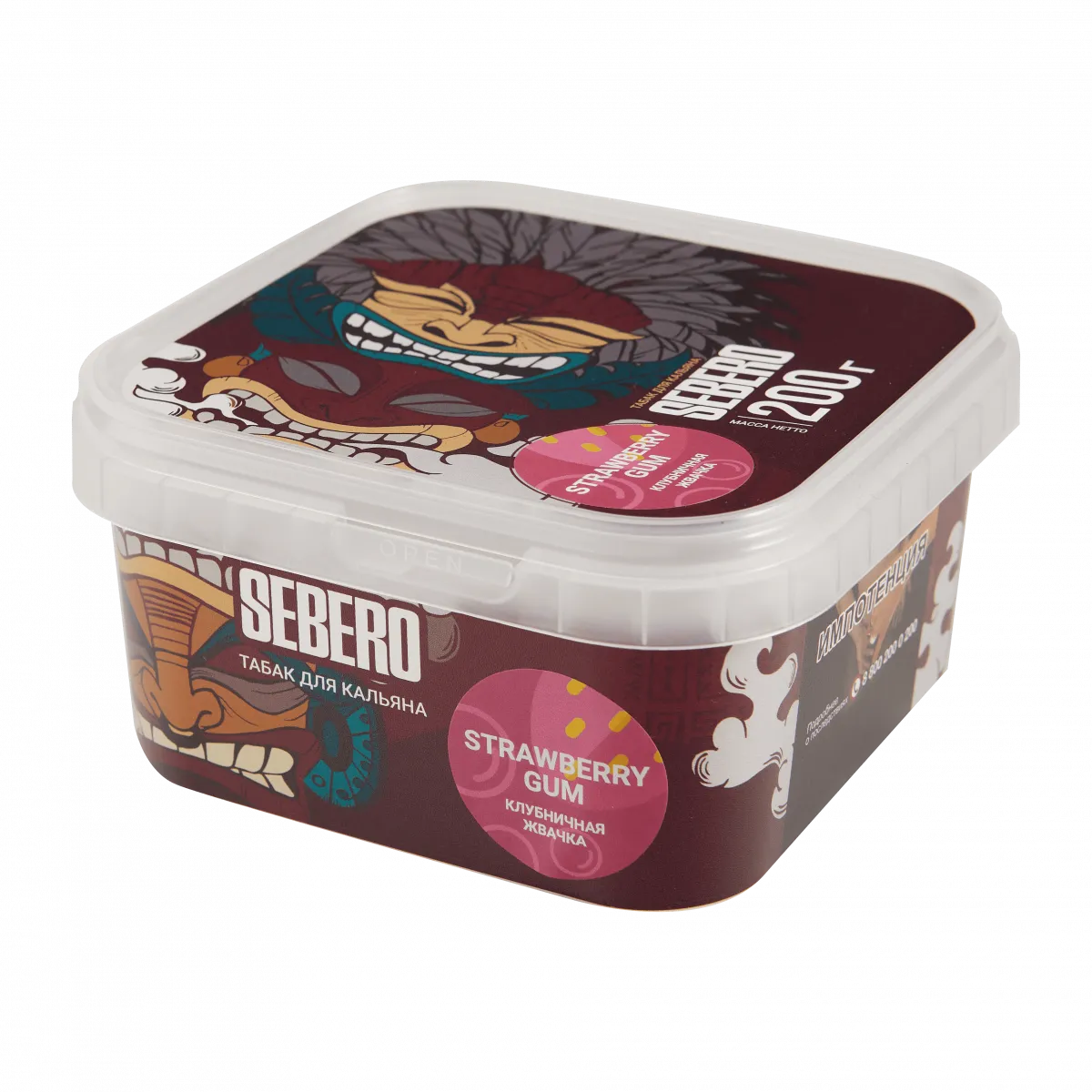 Табак для кальяна - Sebero - STRAWBERRY GUM ( с ароматом клубничная жвачка ) - 200 г