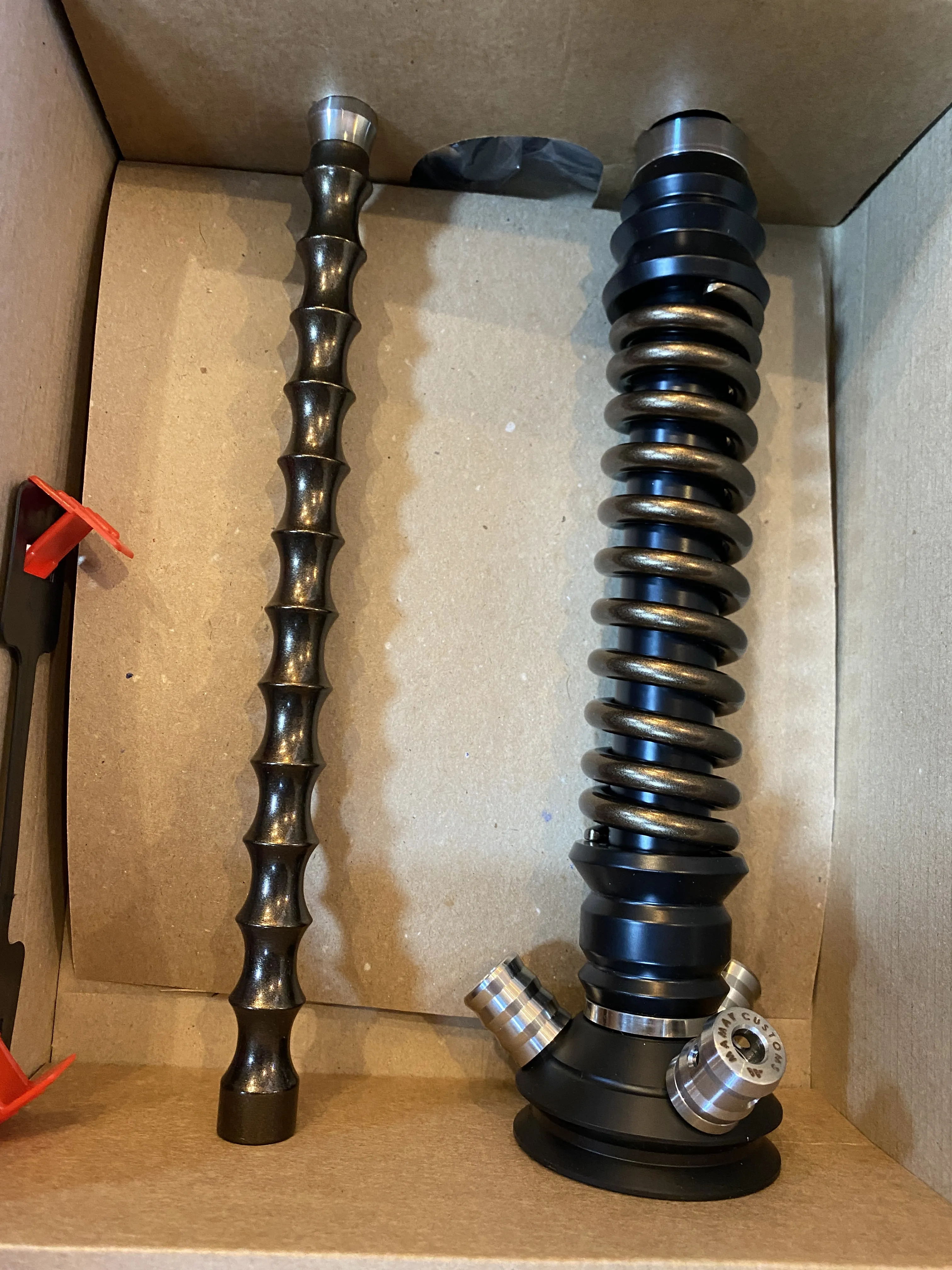Кальян - Mamay - Coilovers Mini - ( Черная матова шахта - бронза спираль ) 2.37