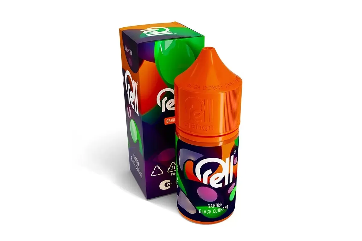 Жидкость для ЭСДН RELL ORANGE - Garden Black Currant ( с ароматом садовая черная смородина ) - 10 мл / 18 мг/см3