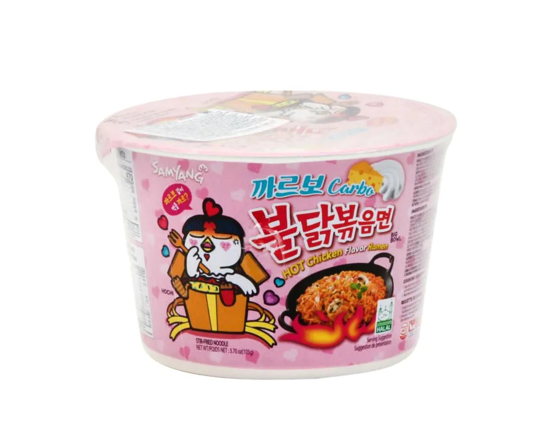 Лапша - Samyang Hot Chicken - Carbonara (со вкусом острой курицы крем карбонара) -  140 гр