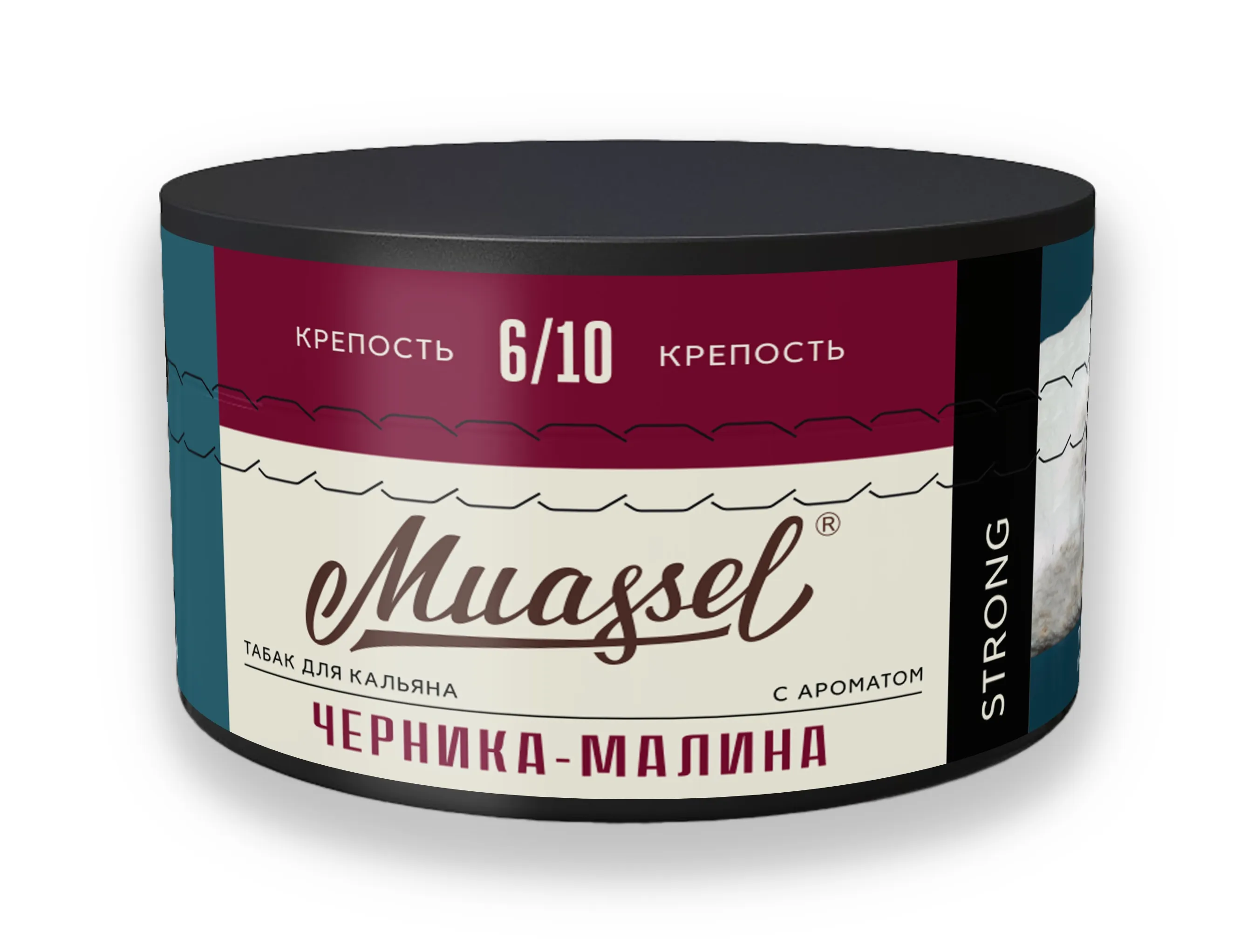 Табак для кальяна - Muassel Strong 6/10 - ЧЕРНИКА-МАЛИНА ( с ароматом черника, малина ) - 200 г