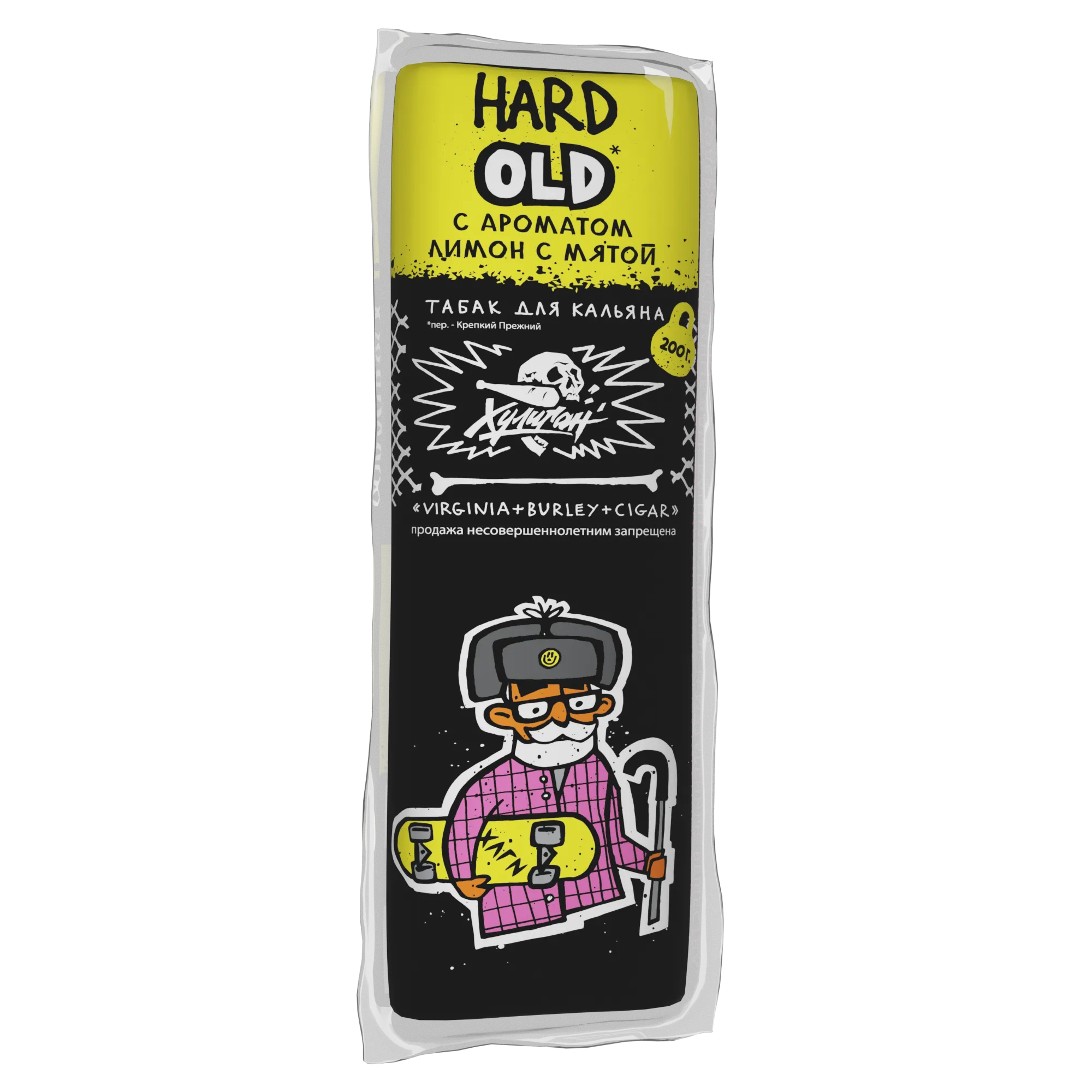 Табак для кальяна - Хулиган HARD - OLD ( с ароматом лимон с мятой ) - 200 г