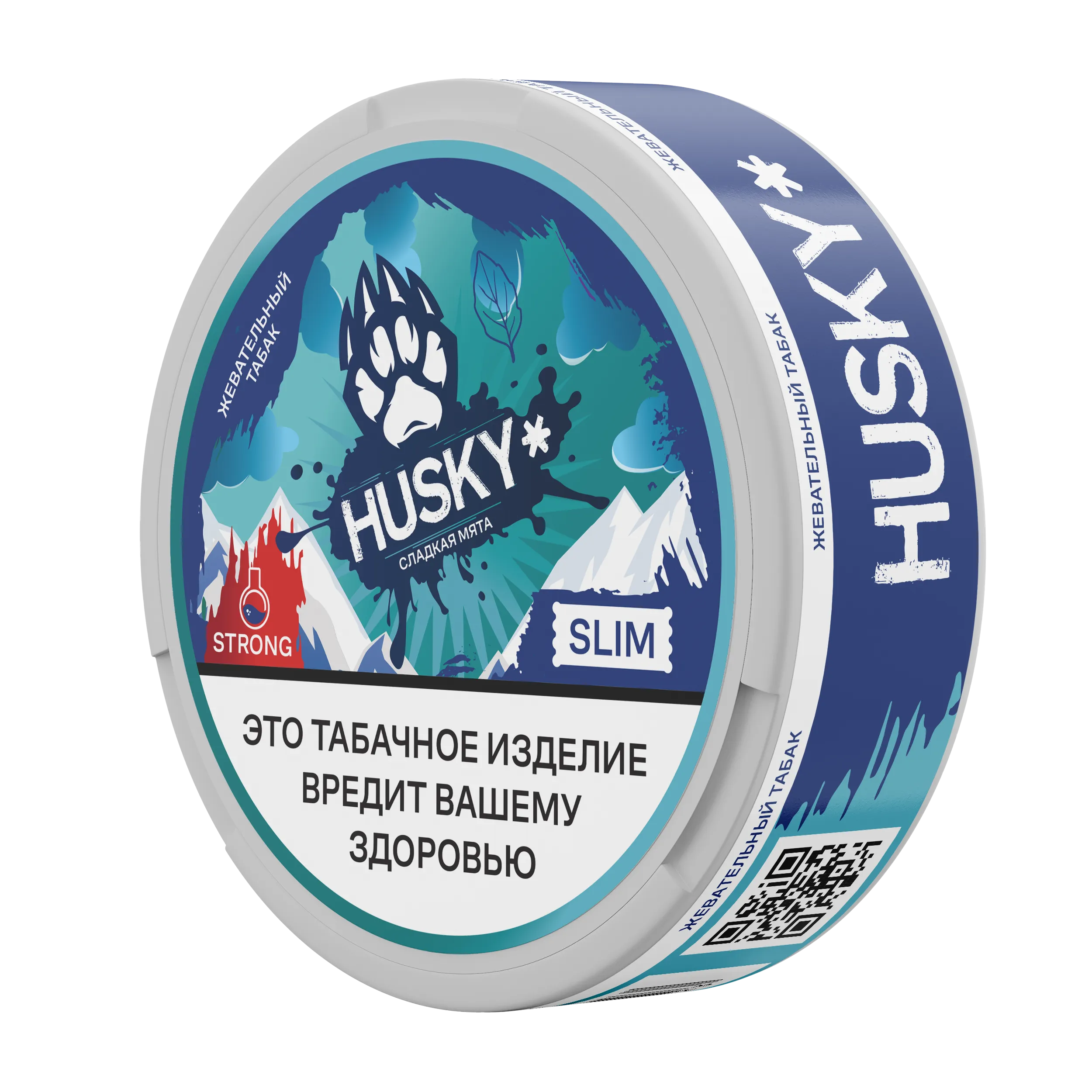 Жевательный табак - HUSKY STRONG - Slim - Sweet Mint ( сладкая мята ) - 10 г