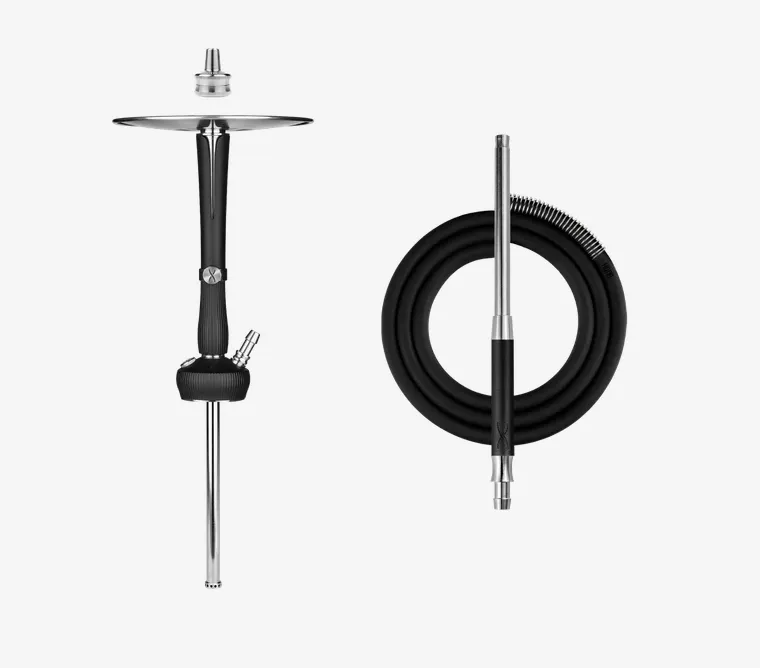 Кальян - Hoob - Enzo Black / Stainless steel ( фиксированное блюдце / без колбы )