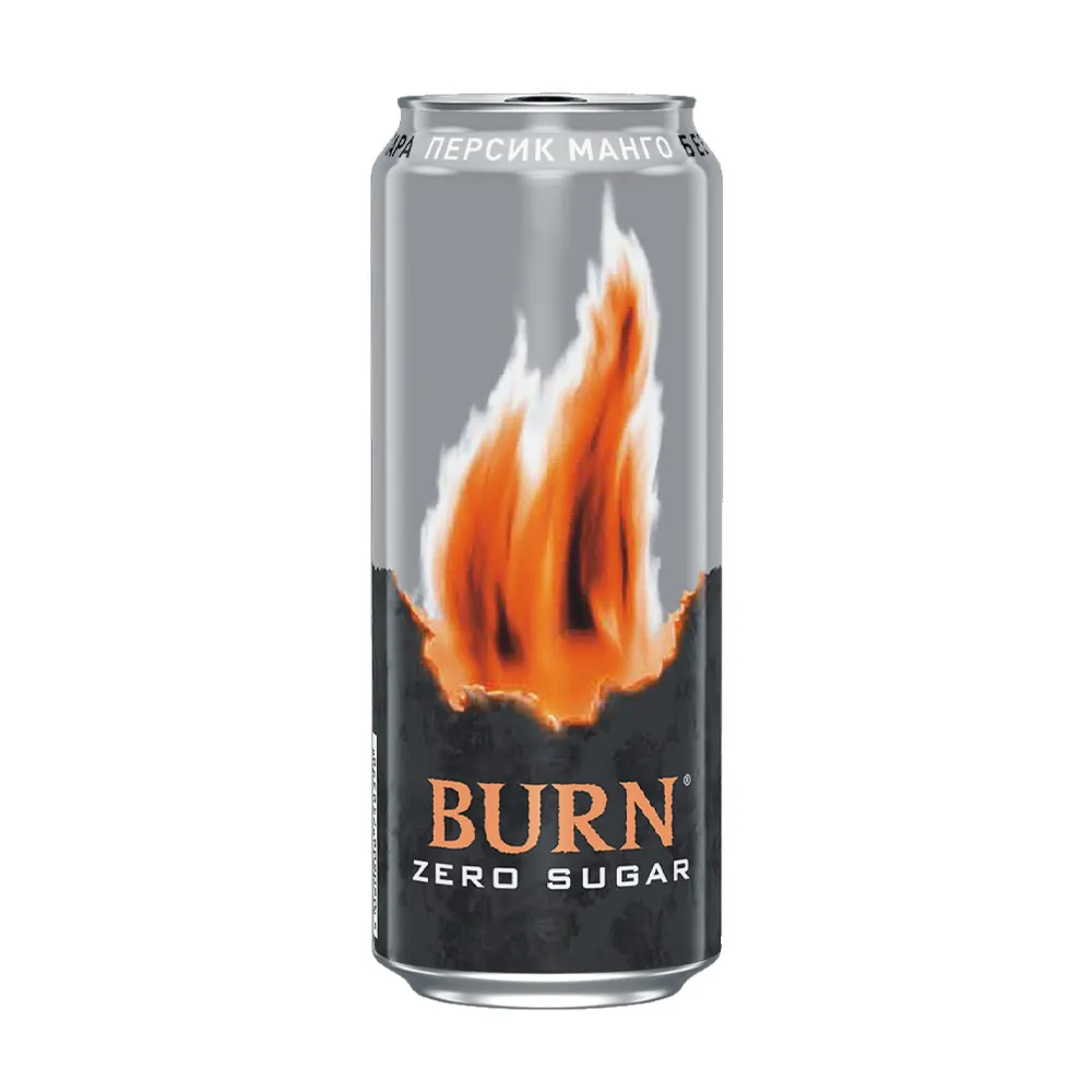 Энергетик - Burn - Персик-манго - 0,4л ЖБ (без сахара)