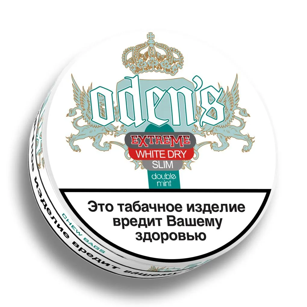 Жевательный табак - ODENS - Doublemint Extreme White Dry SLIM - 13 г ( Швеция )