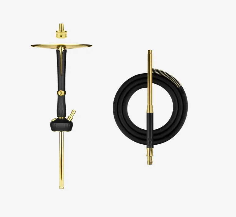 Кальян - Hoob - Enzo Black / Gold ( фиксированное блюдце / без колбы )