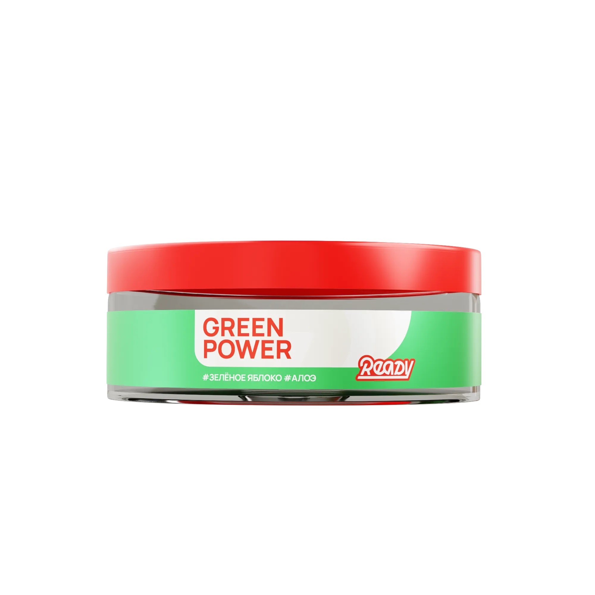 Табак для кальяна - Ready - GREEN POWER ( с ароматом  яблоко алоэ ) - 100 г