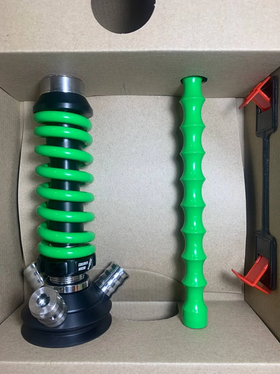 Кальян - Mamay - Coilovers Micro - ( Черная шахта - салатовая спираль )
