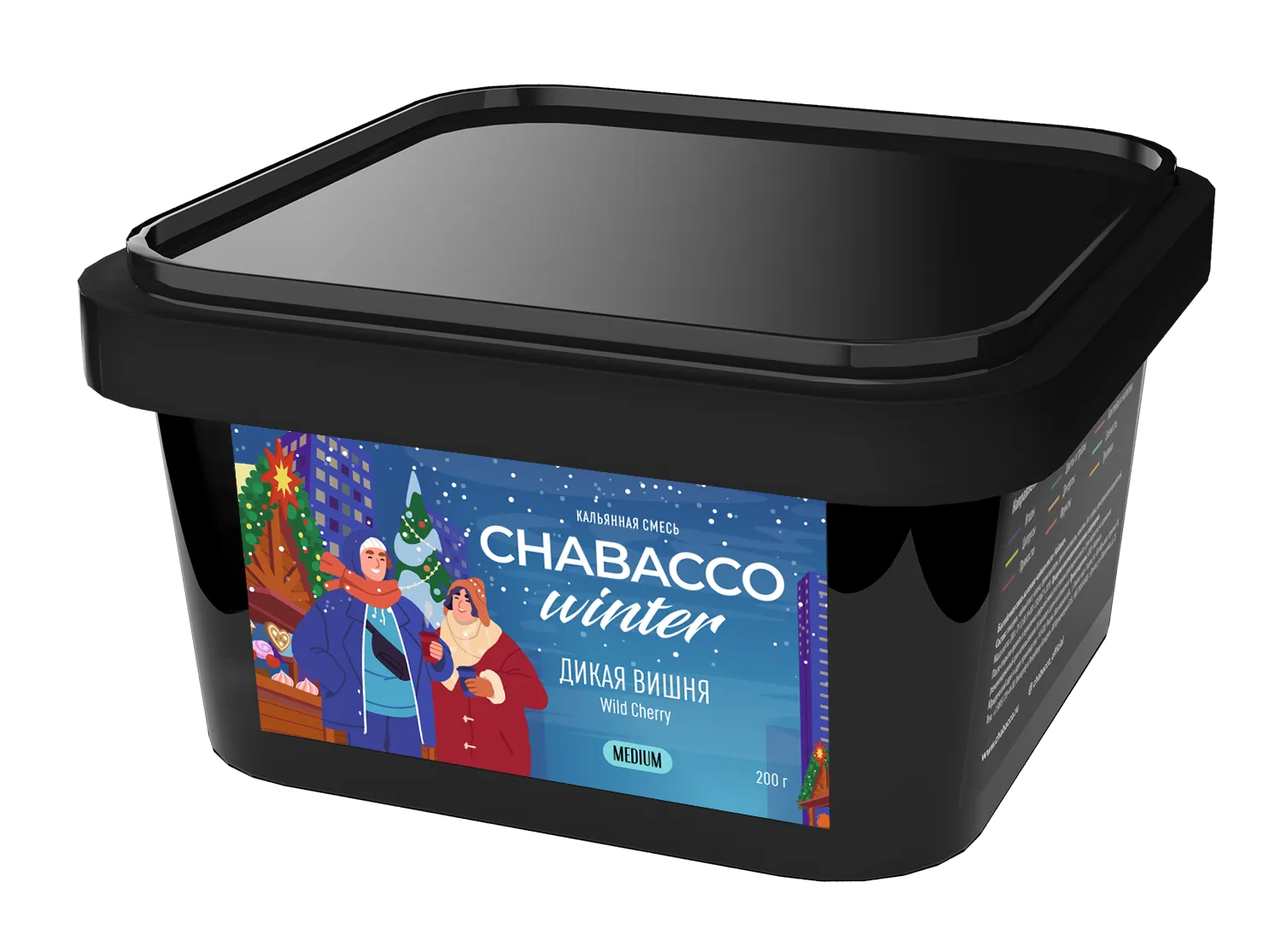 Бестабачная смесь для кальяна - Chabacco - Medium -  WILD CHERRY ( с ароматом дикая вишня ) - 200 г