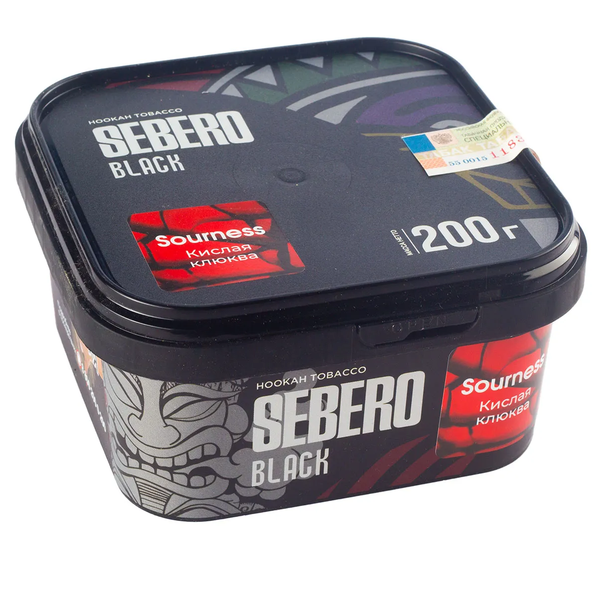 Табак для кальяна - Sebero black - SOURNESS ( с ароматом кислая клюква ) - 200 г
