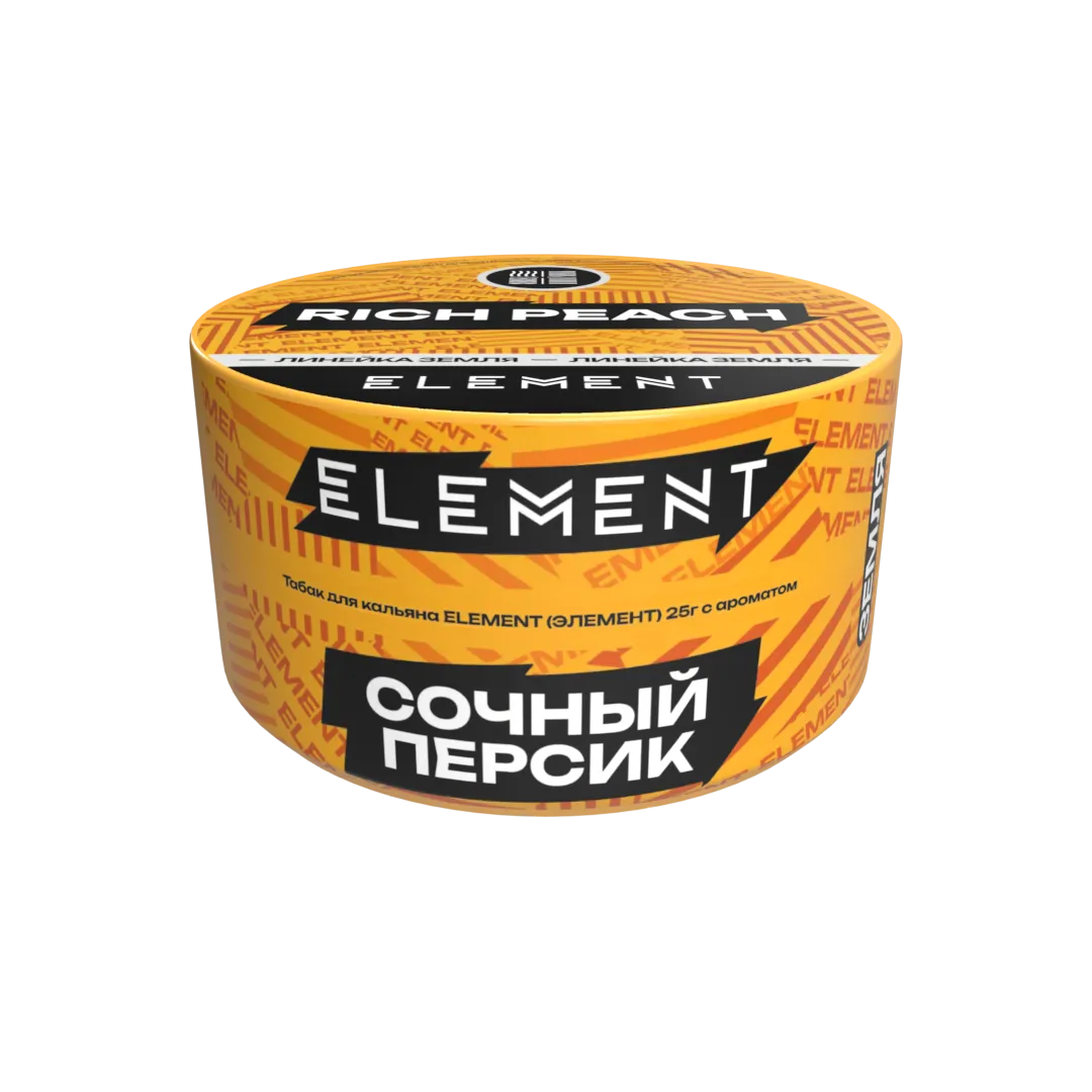 Табак для кальяна - (Oбн.) Element Earth - Rich Peach ( с ароматом сочный персик ) - 25 г