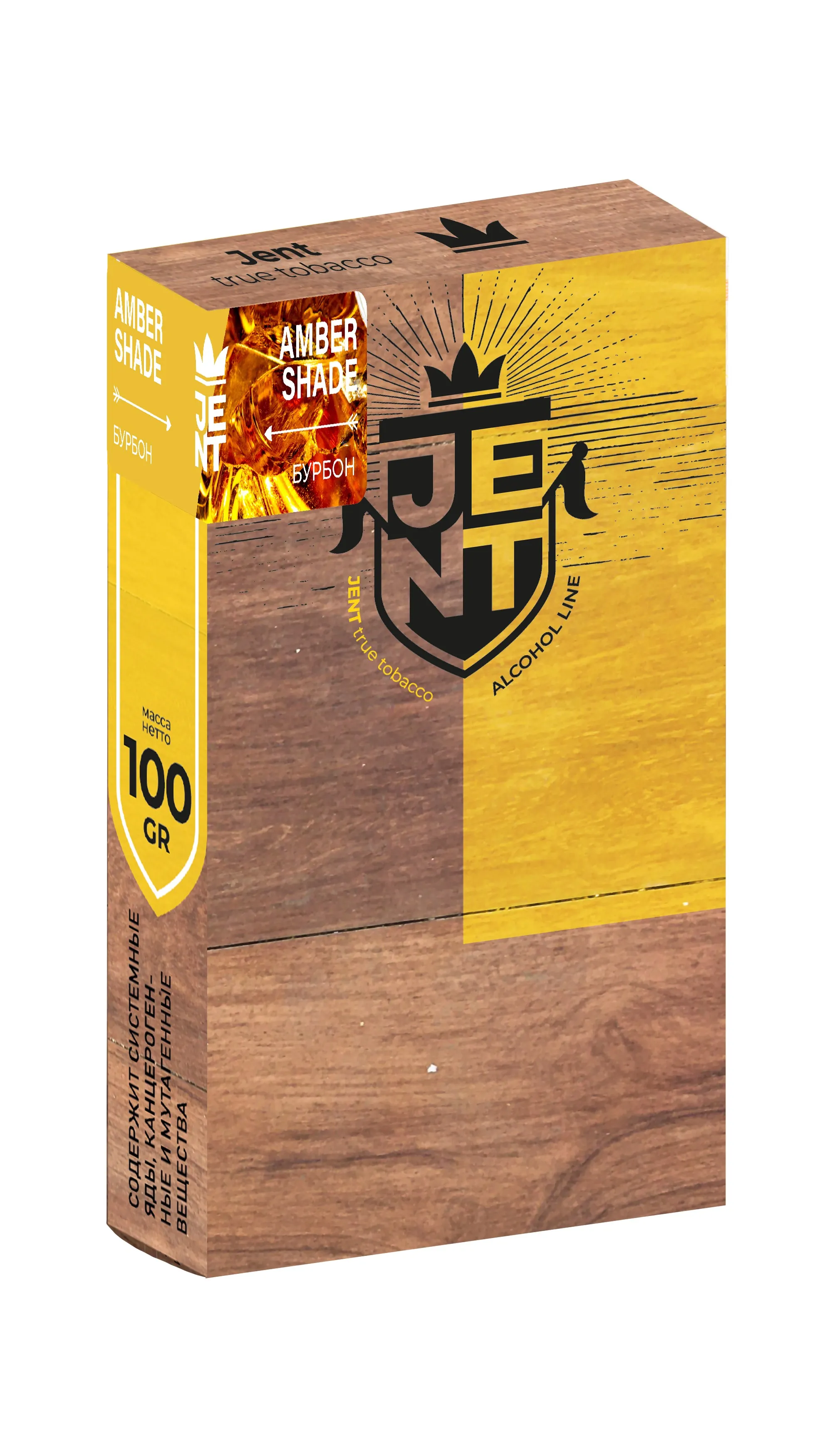 Табак для кальяна - Jent Alcohol - Amber Shade ( с ароматом бурбон ) - 100 г