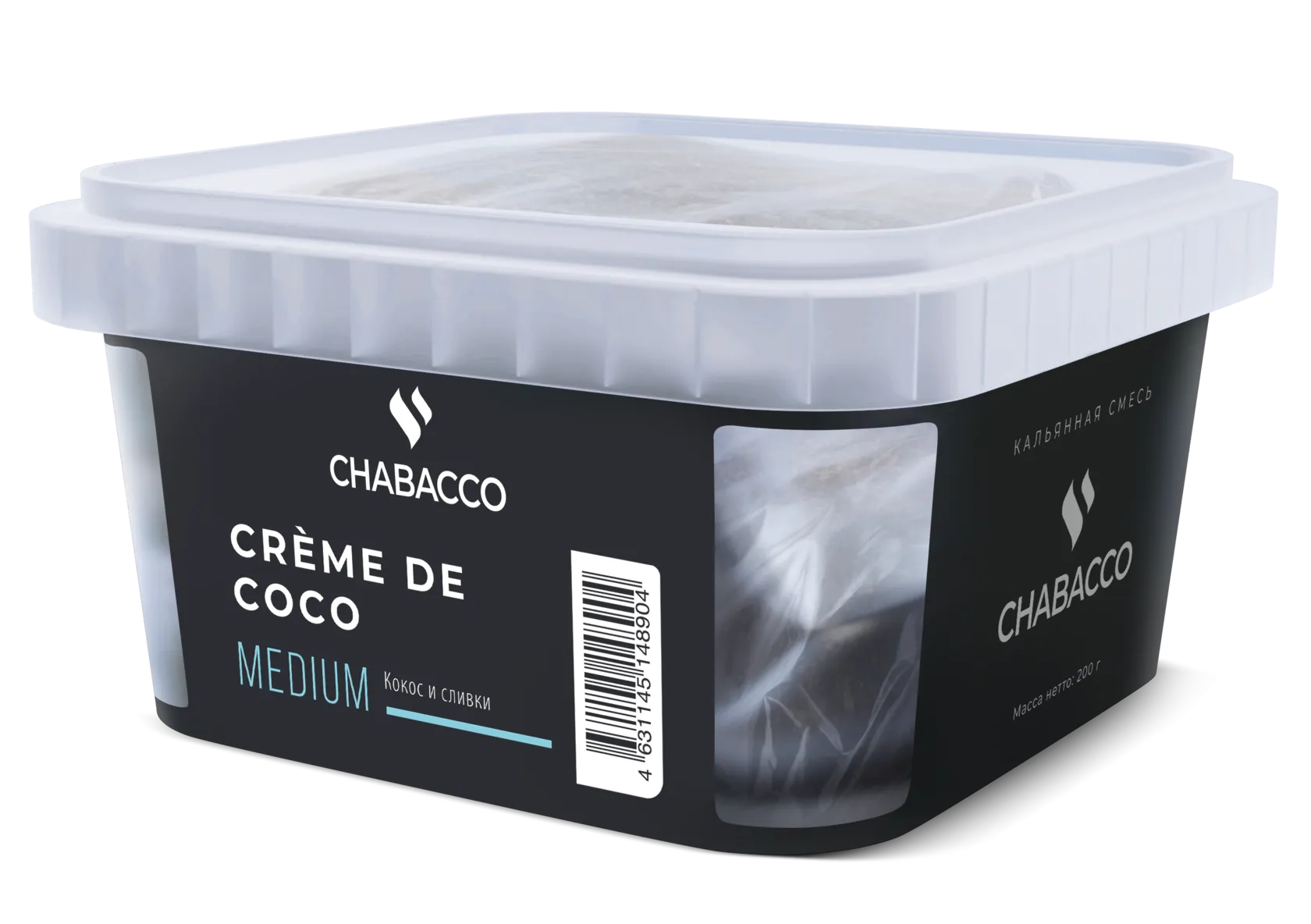 Бестабачная смесь для кальяна - Chabacco - Medium - CREME DE COCO ( с ароматом кокос, сливочный крем ) - 200 г