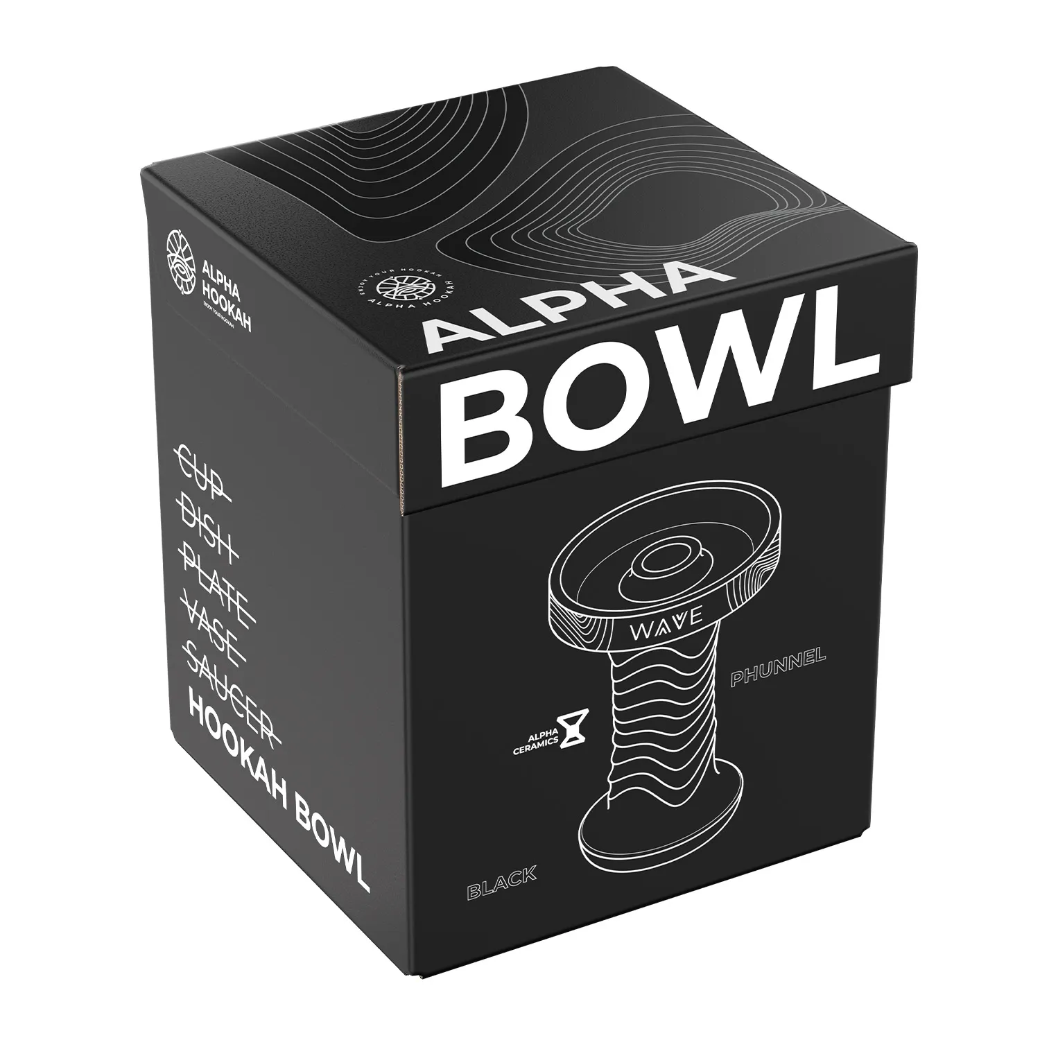 Чаша для кальяна - Alpha Bowl - Wave PHUNNEL - South Black ( фанэл )
