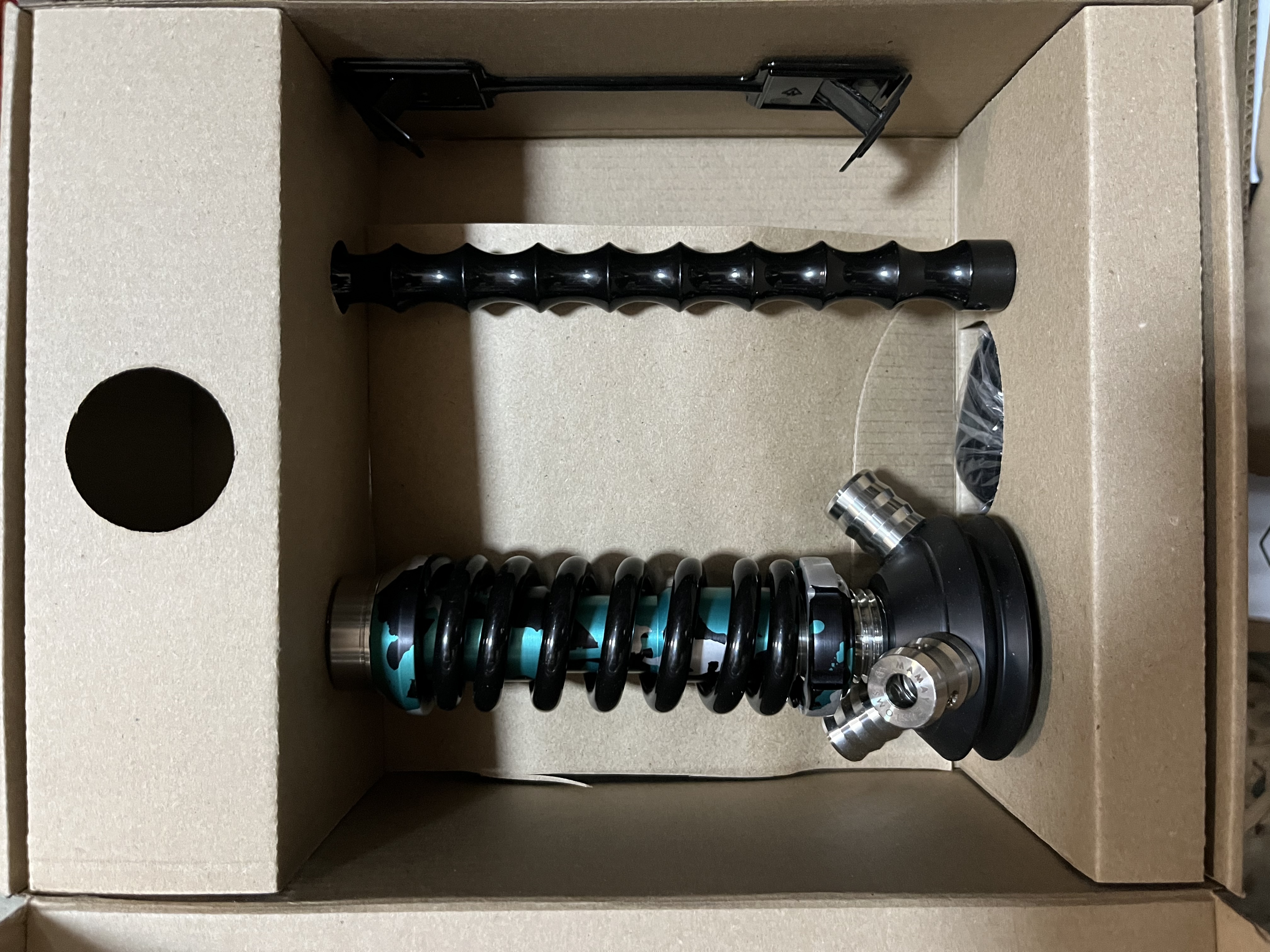 Кальян - Mamay - Coilovers Micro - ( Бирюзовый камуфляж шахта - черная спираль )