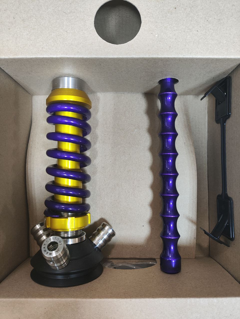 Кальян - Mamay - Coilovers Micro - ( Золотая шахта - фиолетовая спираль )