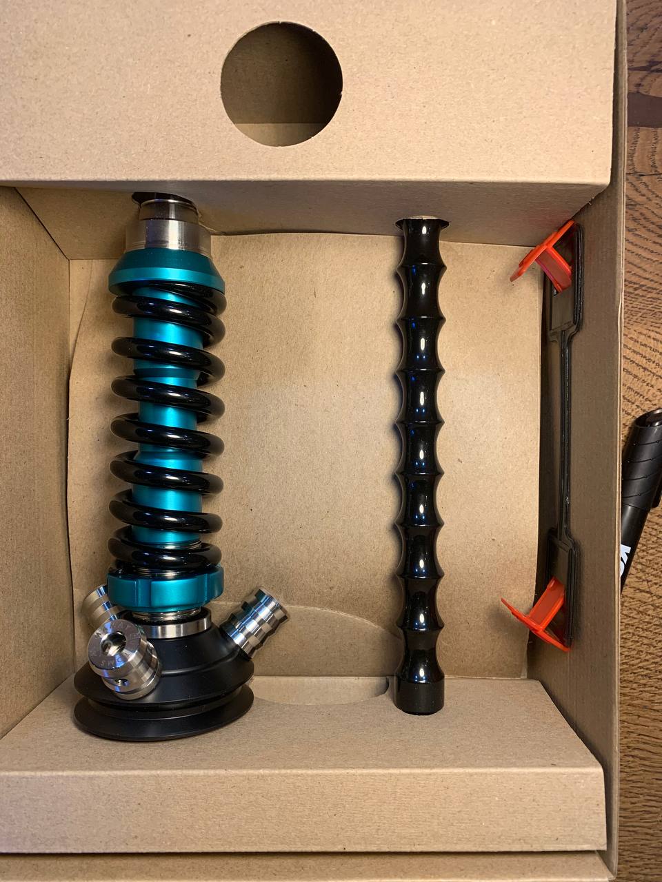 Кальян - Mamay - Coilovers Micro - ( Морская волна шахта - черная спираль )