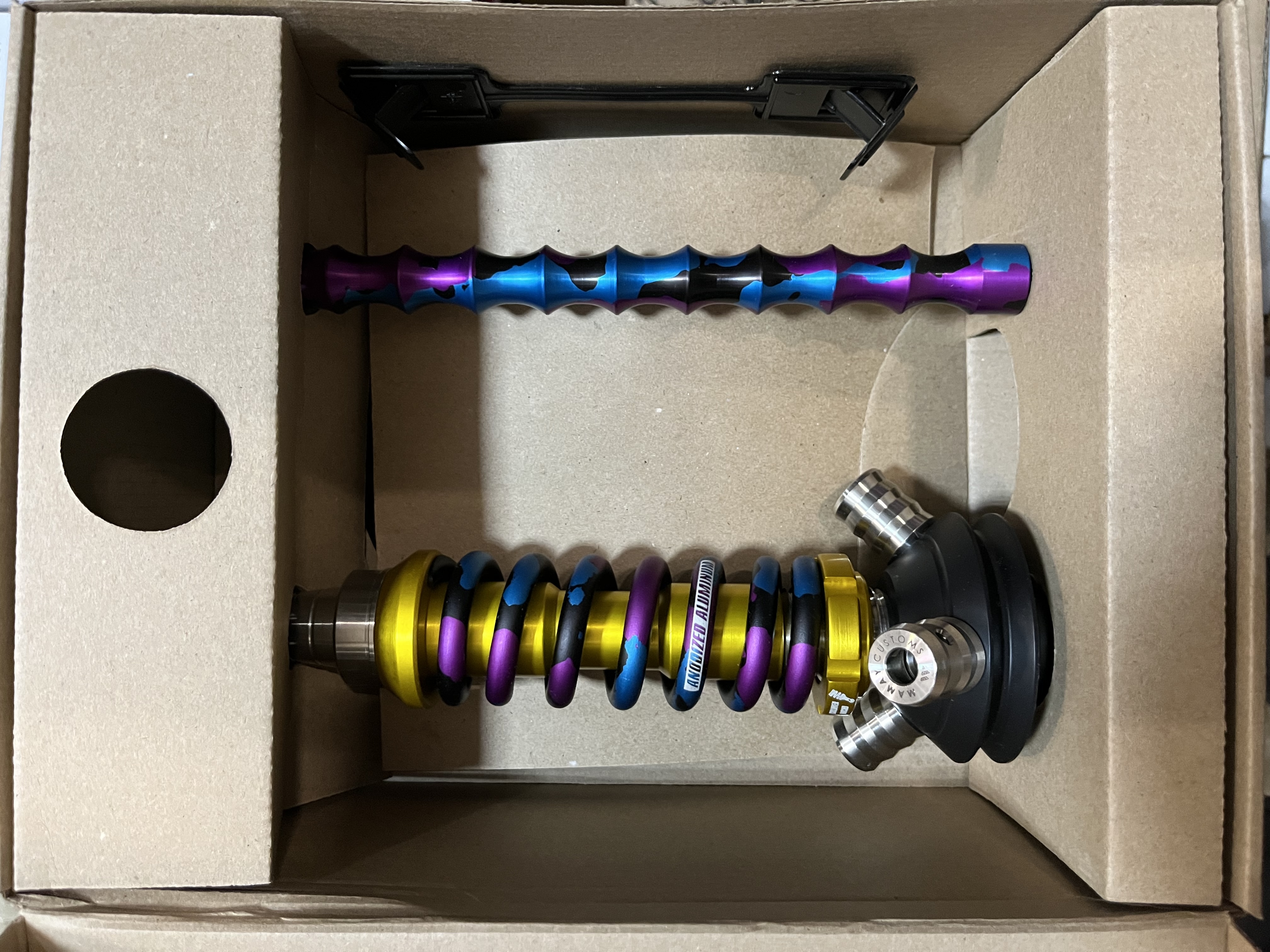 Кальян - Mamay - Coilovers Micro - ( Золотая шахта - пурпурно-синий камуфляж спираль )