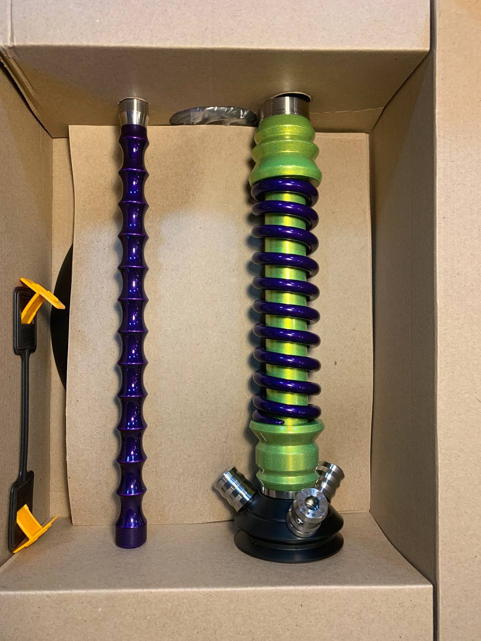 Кальян - Mamay - Coilovers Mini - ( Салатовая шахта - фиолетовая спираль )