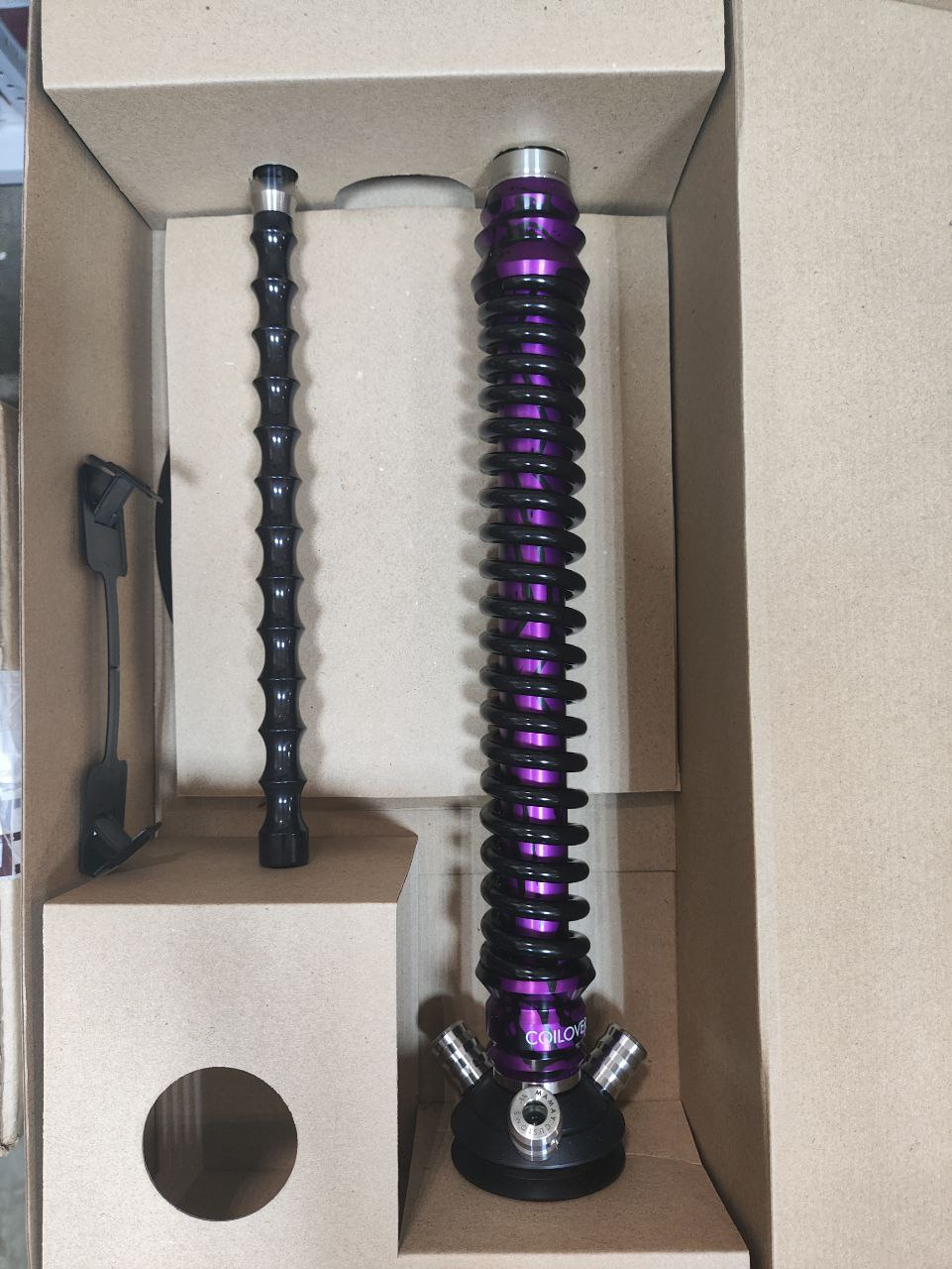 Кальян - Mamay - Coilovers - ( Фиолетовый сплэш шахта - черная спираль ) - 1.1