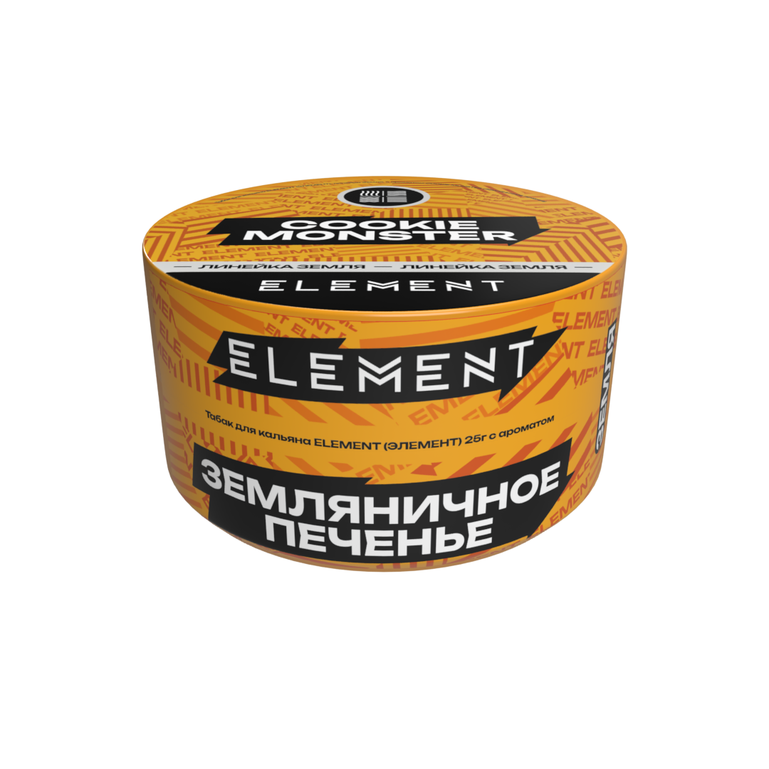 Табак для кальяна - (Oбн.) Element Earth - Cookie Monster ( с ароматом земляничное печенье ) - 25 г