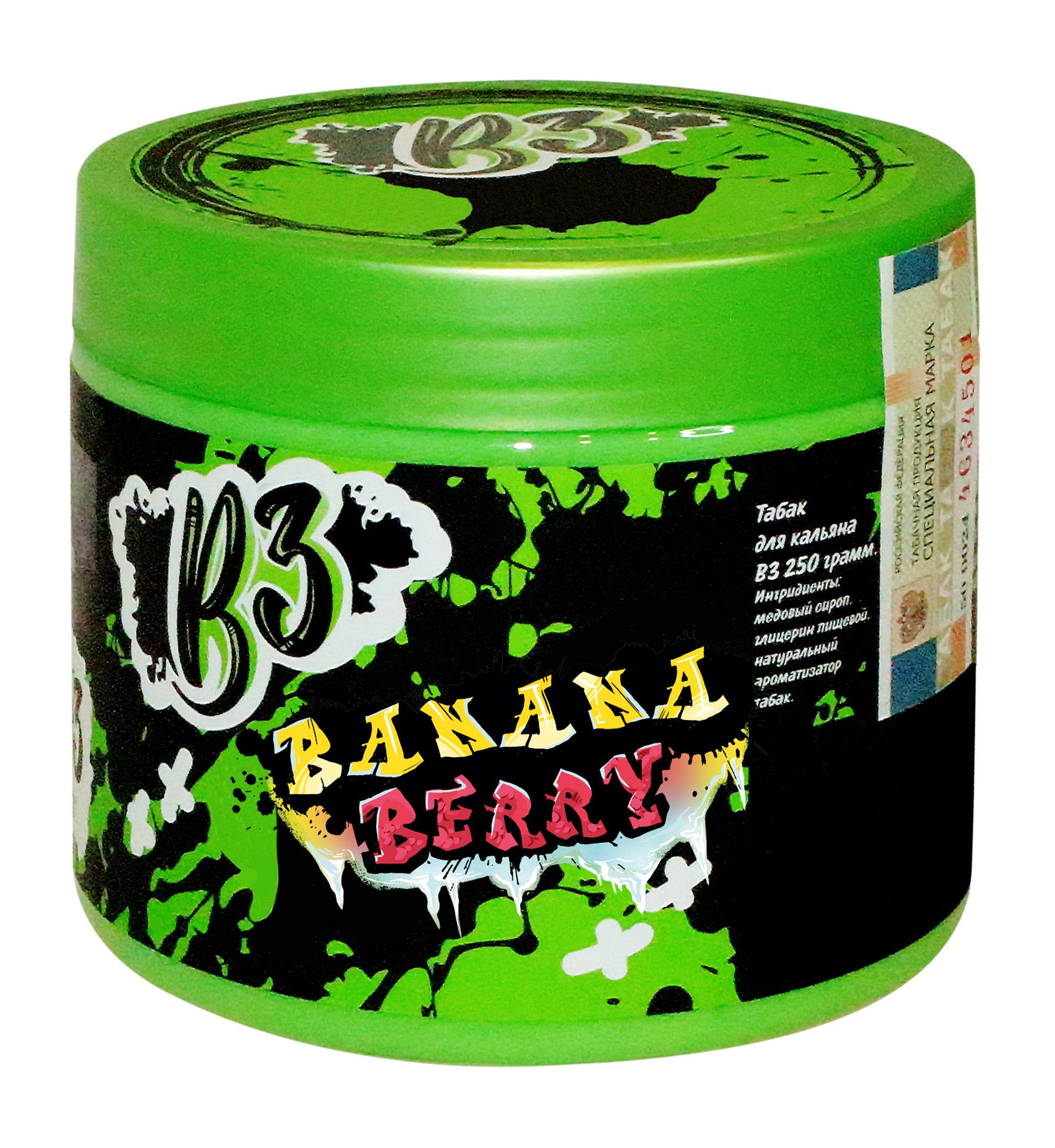 Табак для кальяна - B3 - Bananaberry ( с ароматом Банан, Ягодный фреш ) - 250 г